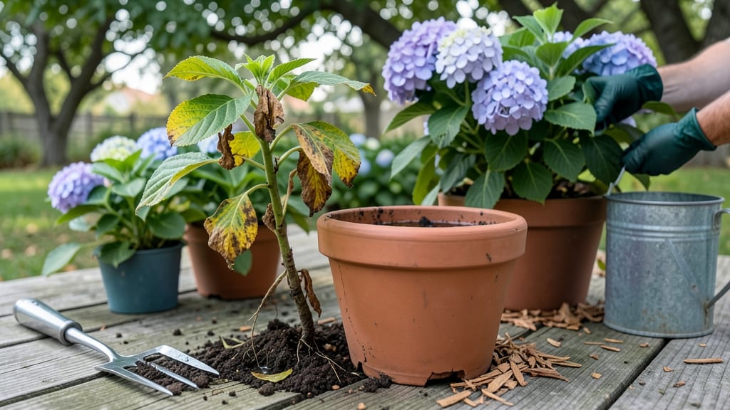 How to Fix Overwatered Hydrangeas: Drain, Trim, and Revive Yellowing Leaves Fast