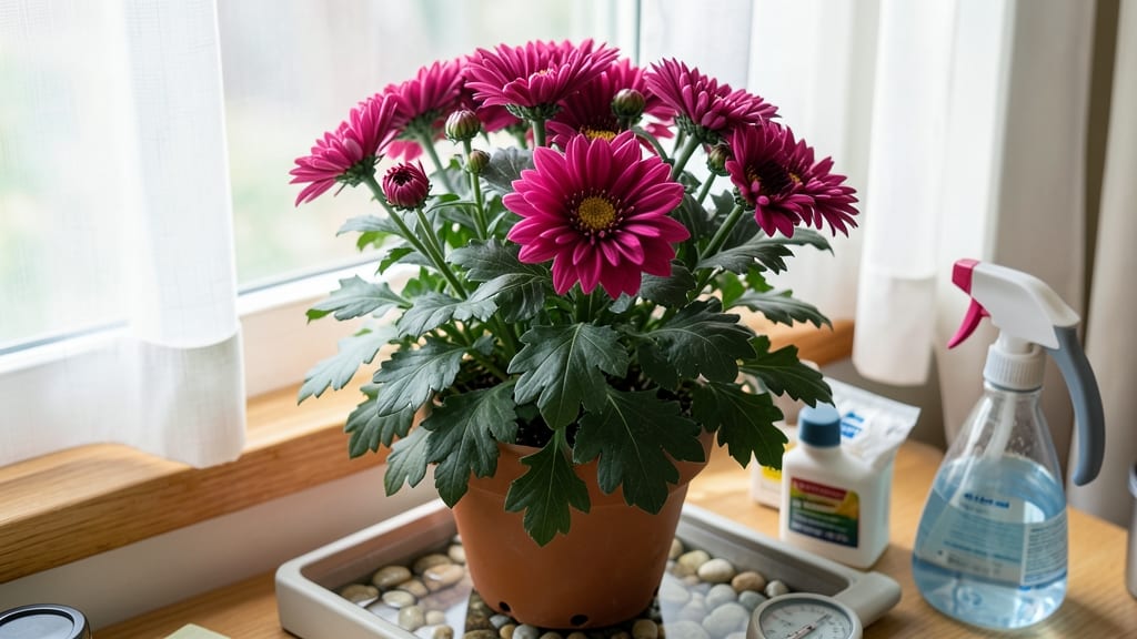 How to Keep Mums Alive Indoors: Light Tricks and Humidity Hacks