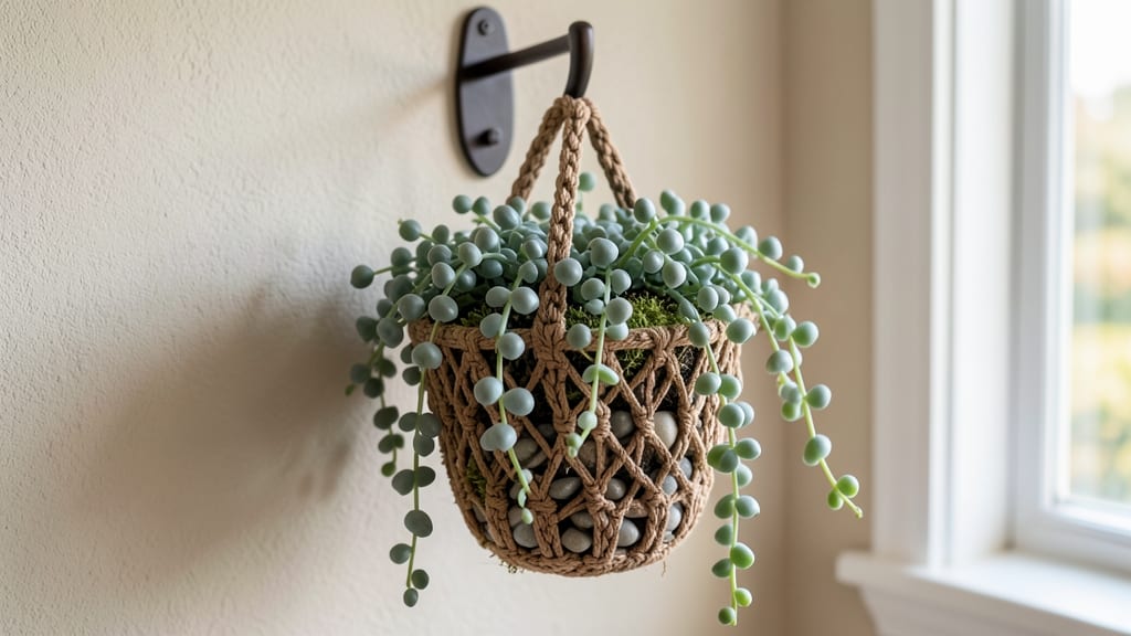 How to Make a Hanging Plant Holder: Macramé or Wooden Slat Style for Vertical Gardens